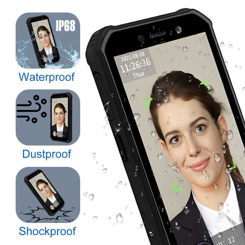 Portable Time Attendance System Android Biometric Facial Recognition Terminal