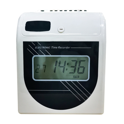 LCD ডিসপ্লে ডিজিটাল টাইম রেকর্ডার কর্মচারী উপস্থিতির জন্য পাঞ্চ কার্ড টাইম রেকর্ডার