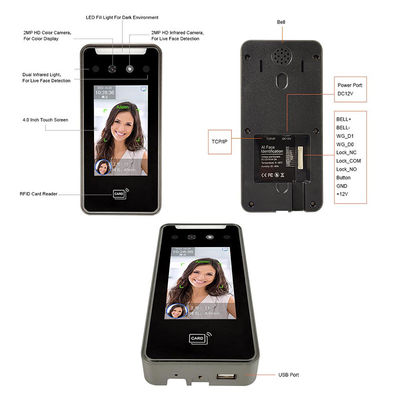 5000 ফেস ক্যাপাসিটি ওয়াইফাই ক্লাউড সফটওয়্যার কর্মচারী কার্ড সময় ঘড়ি বায়োমেট্রিক ফেস মেশিন উপস্থিতি ব্যাকআপ ব্যাটারি