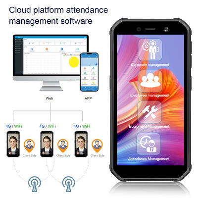 5৫ ইঞ্চি টাচ স্ক্রিন 、 ০.৩ সেকেন্ড দ্রুত মুখের স্বীকৃতি সময় উপস্থিতি টার্মিনাল - মোবাইল উপস্থিতির জন্য ৫০০০ মুখের ক্ষমতা