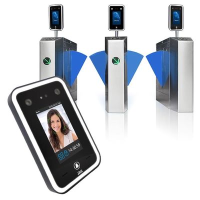 4.3 ইঞ্চ স্পর্শযোগ্য স্ক্রিন সহ RoHS ফেসিয়াল রিকগনিশন অ্যাক্সেস কন্ট্রোল সিস্টেম