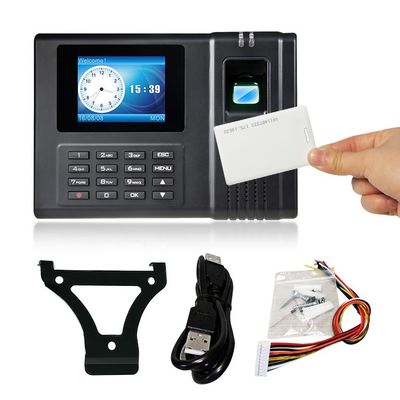 টাইম ক্লক এলসিডি ২.৪ ইঞ্চি বায়োমেট্রিক ফিঙ্গারপ্রিন্ট অ্যাক্সেস নিয়ন্ত্রণ